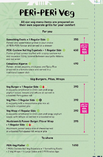 Nando's menu 