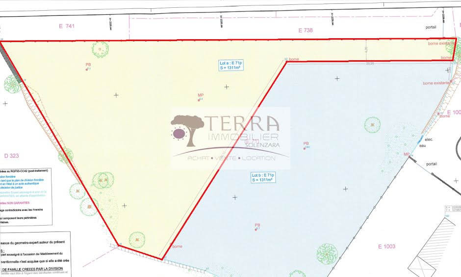 Vente terrain  1311 m² à Serra-di-Fiumorbo (20243), 137 990 €