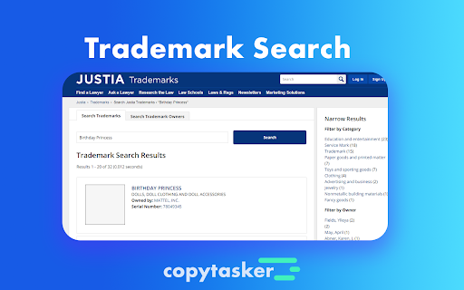 Trademark search Print on Demand - Copytasker