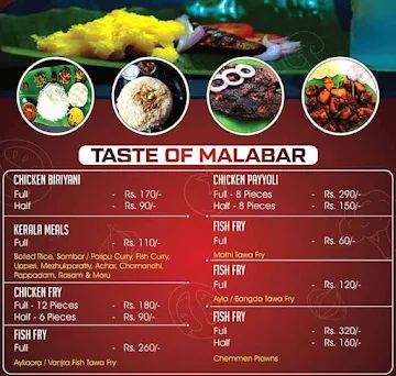 Rajitha's Kitchen - Taste of Malabar menu 