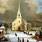 Item logo image for Winter Christmas church house painting theme