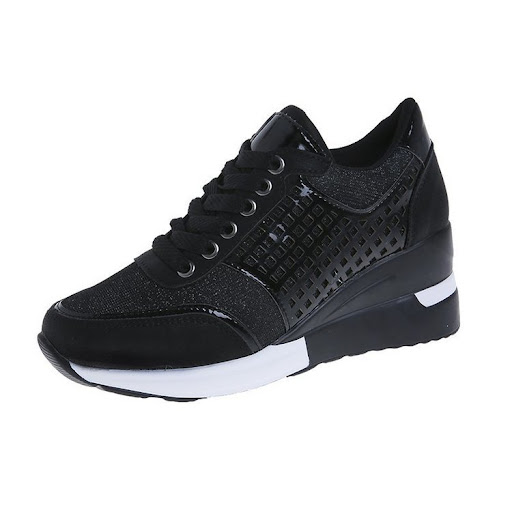 Title 5, Sequined Cutout Heightened Sneakers. Elevate yo...