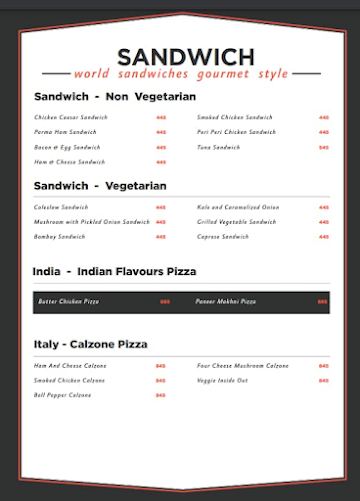 Nomad Pizza - Travellers Series menu 