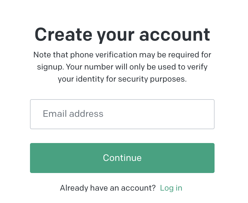 chatgpt create your account