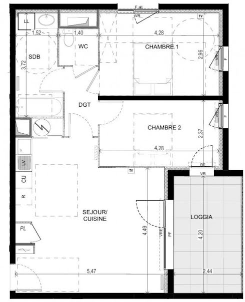 Vente appartement 3 pièces 61 m² à Garons (30128), 228 900 €
