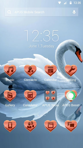 Beautiful swan theme for APUS