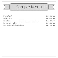 Mittal Sweets menu 1