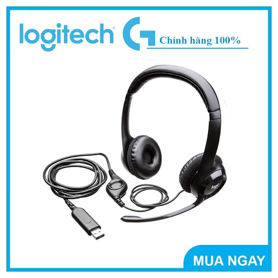 [Mã 99Elha Giảm 7% Đơn 300K] Logitech H390 Usb Computer Headset - Hàng Chính Hãng - Tai Nghe Cổng Usb Dành Cho Máy Tính