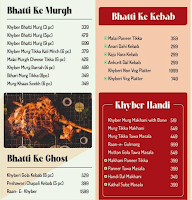 Khyber Bhatti - Premium Kebab Experience menu 1