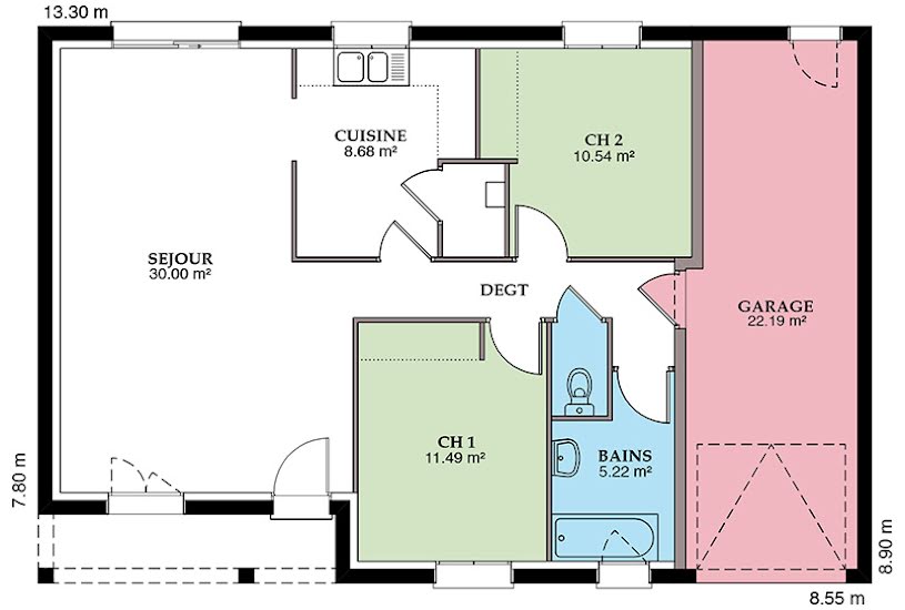  Vente Terrain + Maison - Terrain : 1 000m² - Maison : 100m² à Marzy (58180) 