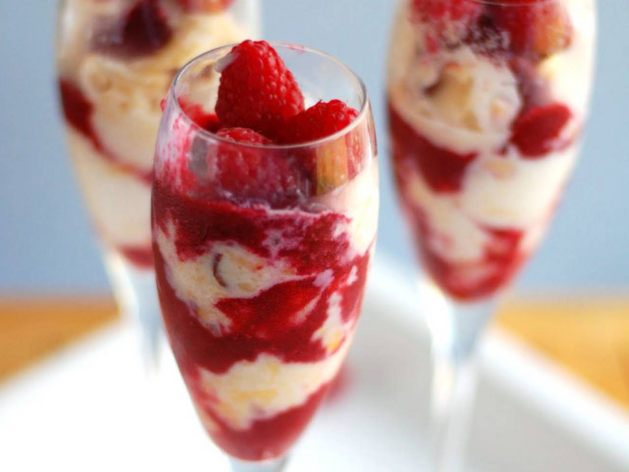 Peach Melba Parfait