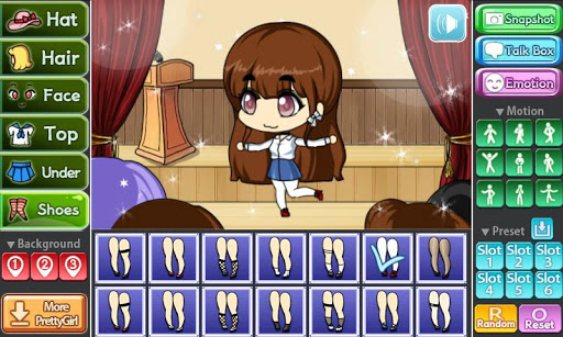 UpDown Pretty Girl  dress up game