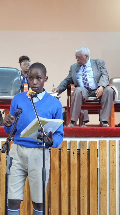 Students addressing their concerns during the collection of public views at the University of Nairobi on November 11, 2022.