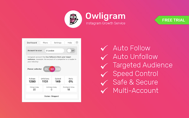 Owligram | Instagram Follower Automation chrome extension