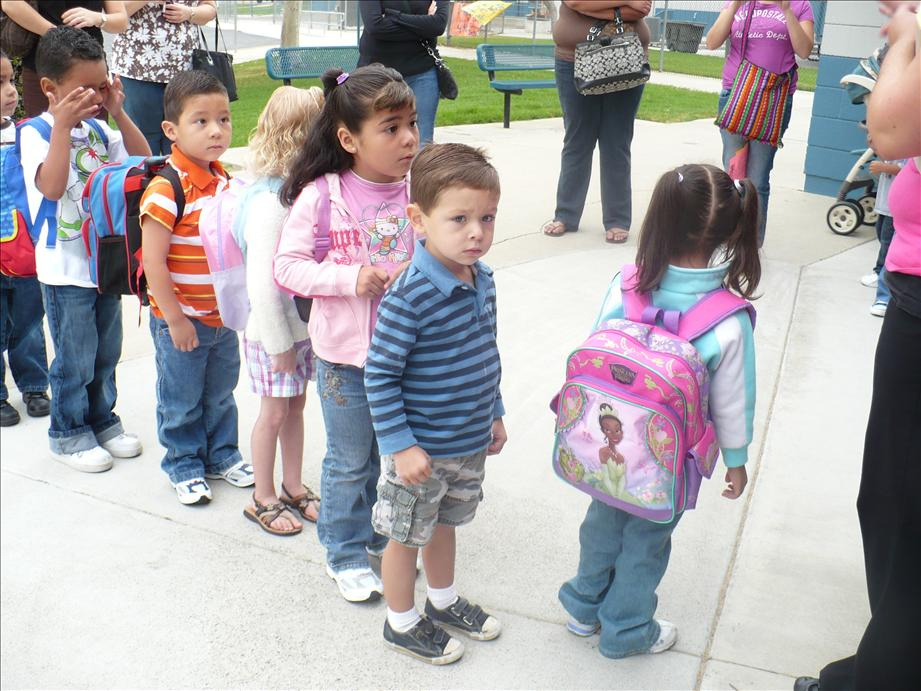 Young Boy Standing in Line at School | First Day of School f… | Flickr