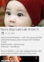 Nama Bayi Laki Laki Modern Screenshot