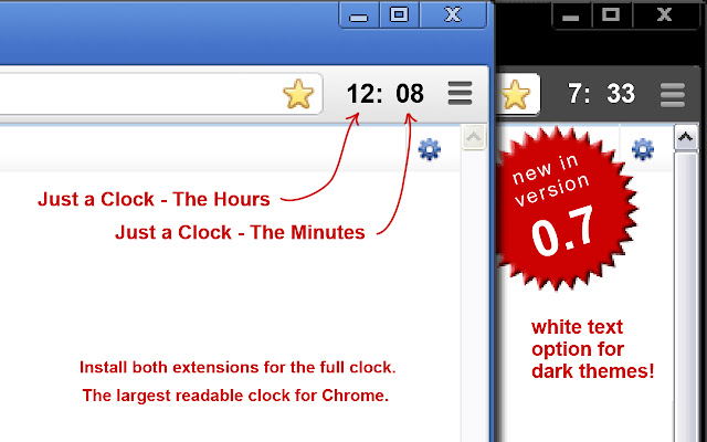 Just a Clock - the Minutes chrome extension