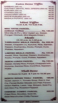 Apoorva's Sangeetha Veg menu 4