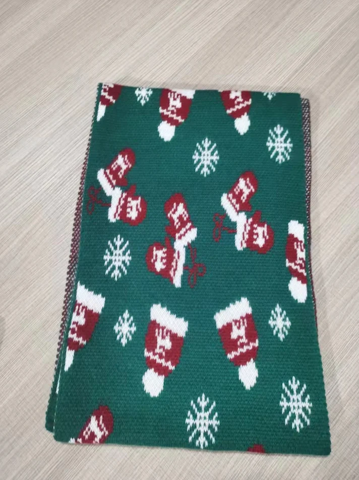 Nieuwe gebreide elanden kerstsjaal Mode Veelzijdig Warm Rood Student Lover