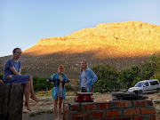 Alice and Ruby with their mother, Niki Stilwell at Rooiberg in the Western Cape