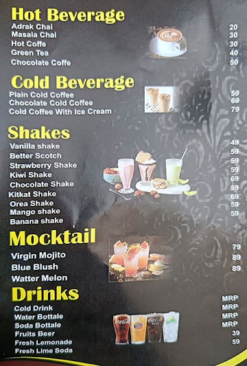 Food Space Cafe & Restaurant menu 