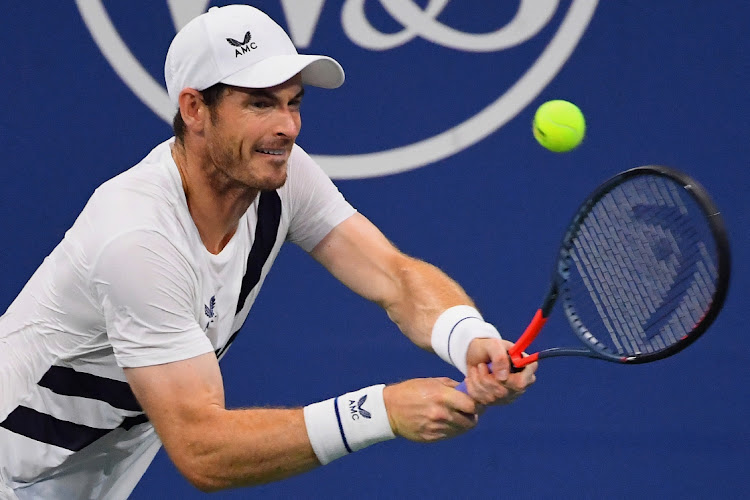 Andy Murray hits the ball against Milos Raonic during the Western & Southern Open in Flushing Meadows, New York, the US, August 25 2020. Picture: ROBERT DEUTSCHE/USA TODAY