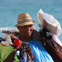 Venditore in spiaggia di 