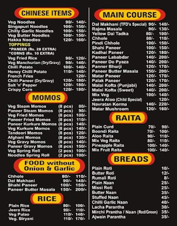 The Food Dude Family Hub Restaurant menu 