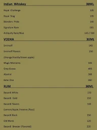 TBC- Sky Lounge menu 1