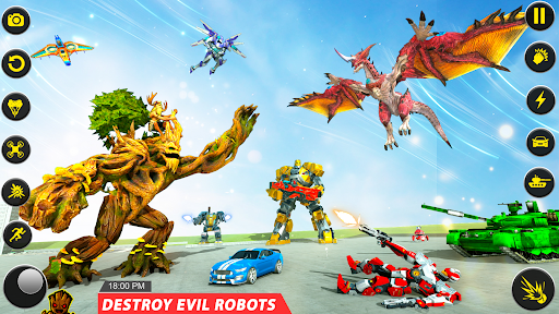 Screenshot Dragon Robot Tree Robot Game