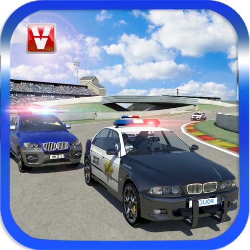 la police voiture de course 3d icon