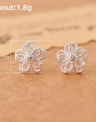 Boucles d'oreilles clous fleur creu - 0