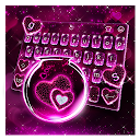 Descargar Pink Glitter Heart Glass Keyboard Instalar Más reciente APK descargador