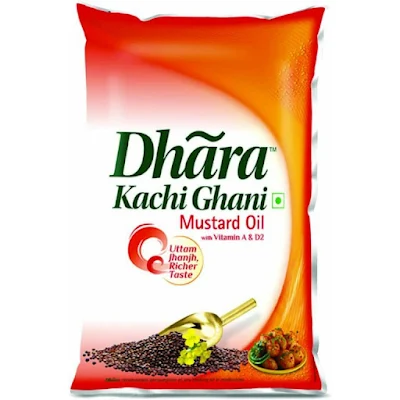 Dhara Kachhi Ghani Mustard Oil - 5 ltr