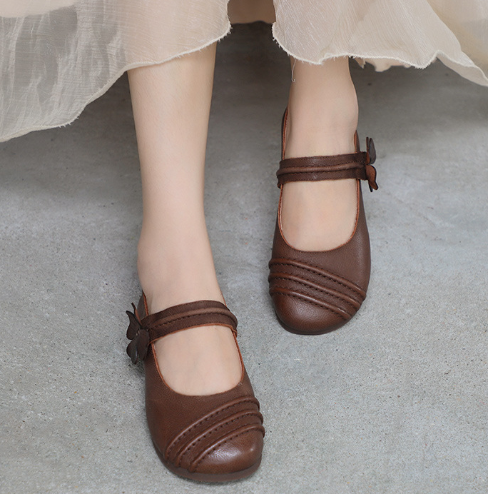 Title 1, Chaussures décontractées en cuir souple pour fe...