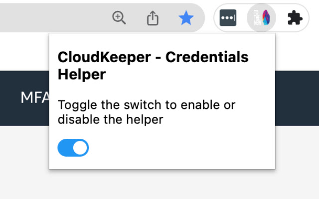 CloudKeeper - Credential Helper chrome extension