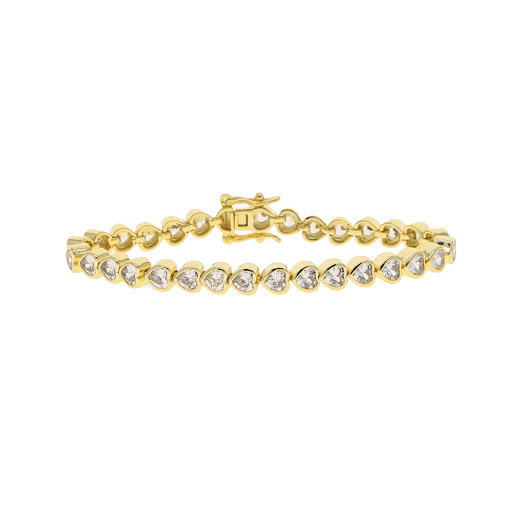 Title 7, Heart-shaped Zircon Bracelet for Women, Hip Hop...
