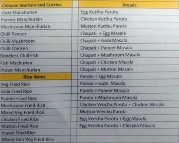 Sai Dev Andhra Meals menu 