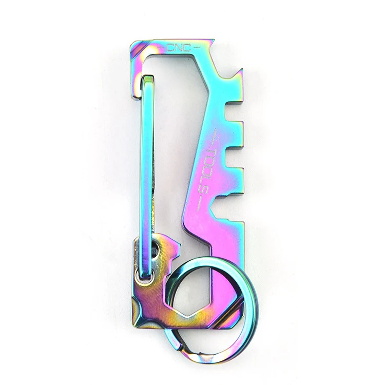 Title 7, Pendentif porte-clés multifonctionnel en acier ...