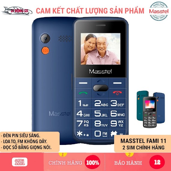 Điện Thoại Người Già Masstel Fami 11, Fami 12 4G, Fami 60 - Loa To, Fm Không Dây, Đọc Số Bằng Giọng Nói... [Chính Hãng]