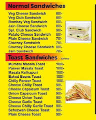 Govinda Sandwich menu 2