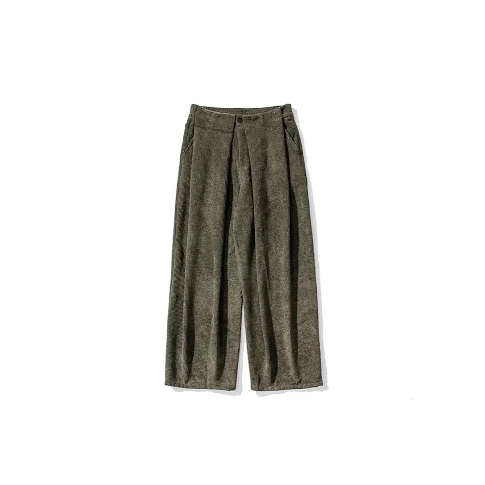 Pantalon Large Rétro Style Chinois Nouveau, Coupe Droite et Ample, Effet Mopping, Confort et Style pour le Loisir Féminin, Idéal pour une Tenue Décontractée