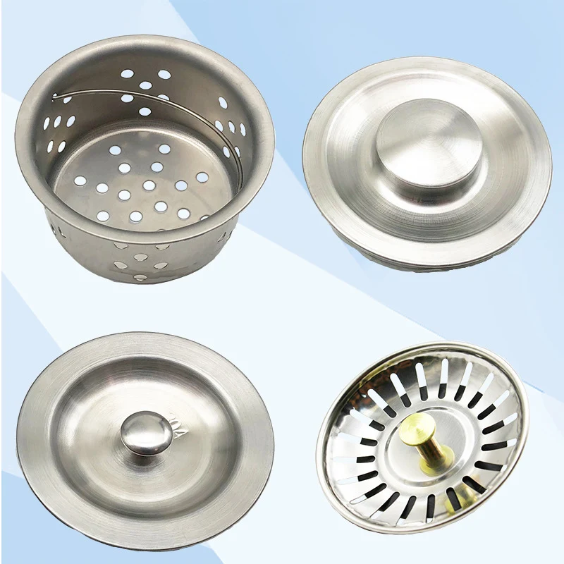 Stainless Steel Kitchen Sink Plug, Dishpan Drainer, Steel Basket, Pool Accessories, Filter. Keep your sink tidy with the