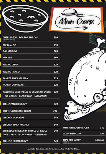 Taxi World Food Cafe menu 