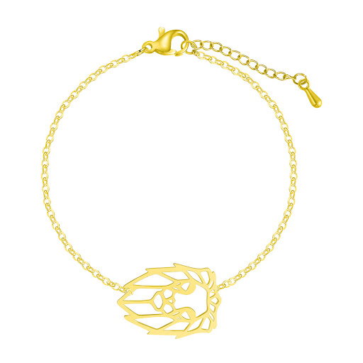 Title 5, Stainless Steel Pendant Lion Bracelet for Ladie...