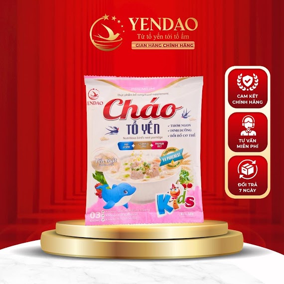 Cháo Tổ Yến Kids Yến Đảo Thúc Đẩy Phát Triển Trí Tuệ 50G/Gói