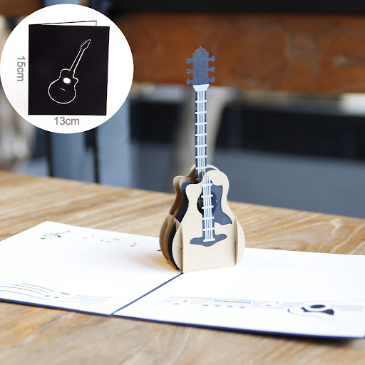 Title 5, Birthday 3D Greeting Card Guitar Creative Handm...