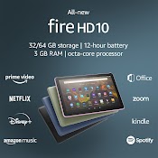 Máy Tính Bảng Amazon Fire Hd 10 (2021) - Ram 3Gb - Chip 8 Nhân - Full Hd - Nguyên Seal - Bh 12 Tháng