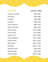 The Cookie Crumbs menu 2