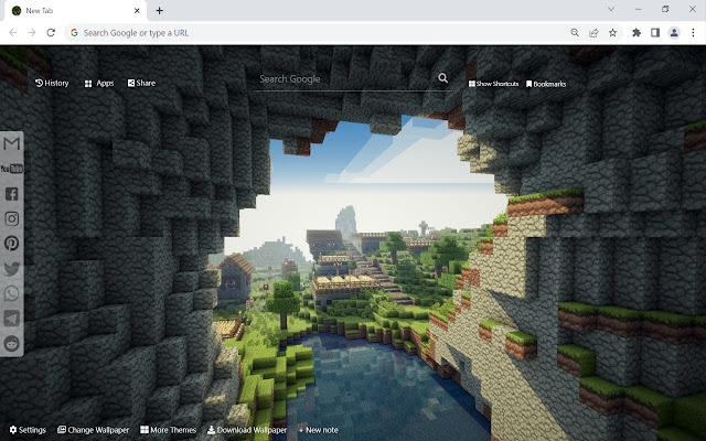 Minecraft Wallpaper HD New Tab chrome extension